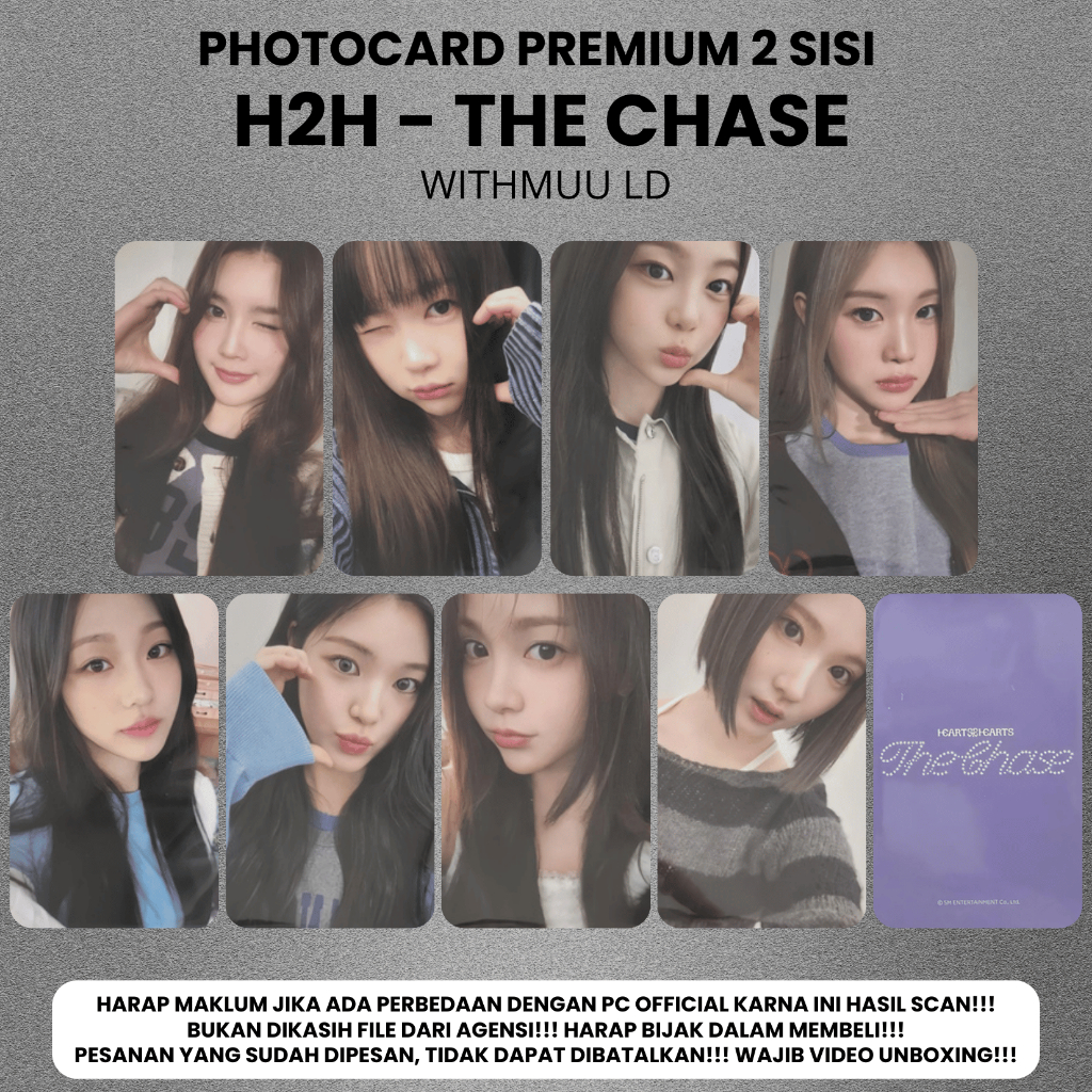 Jual (ISI 8 PCS) Photocard HEARTS2HEARTS H2H THE CHASE - Potocard