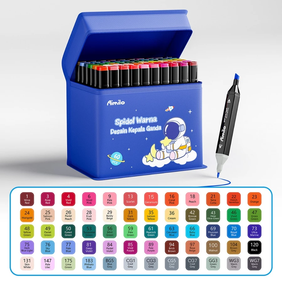 Aimilo Spidol Warna Warni 1