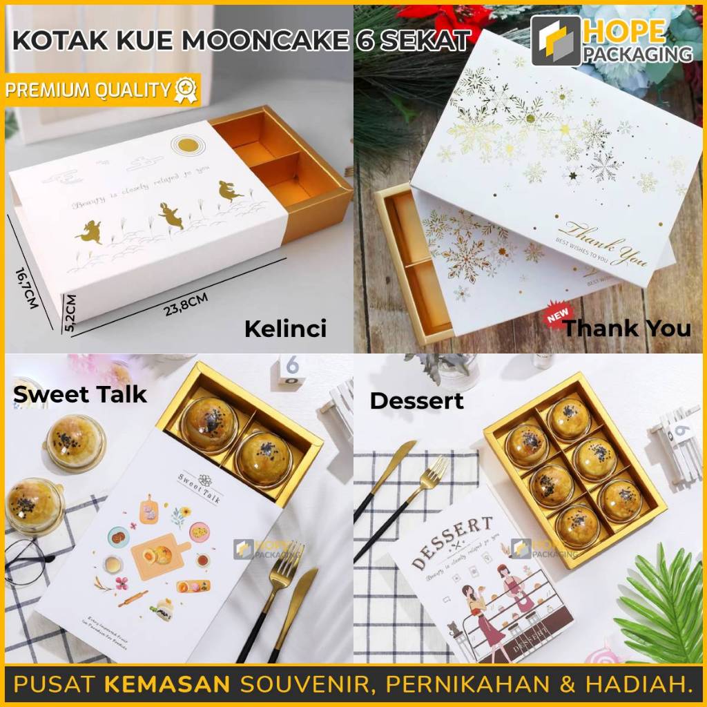 Jual HOPE Kotak Box Kue Mooncake / Kotak Tray Mika Plastik Kue Cookies ...