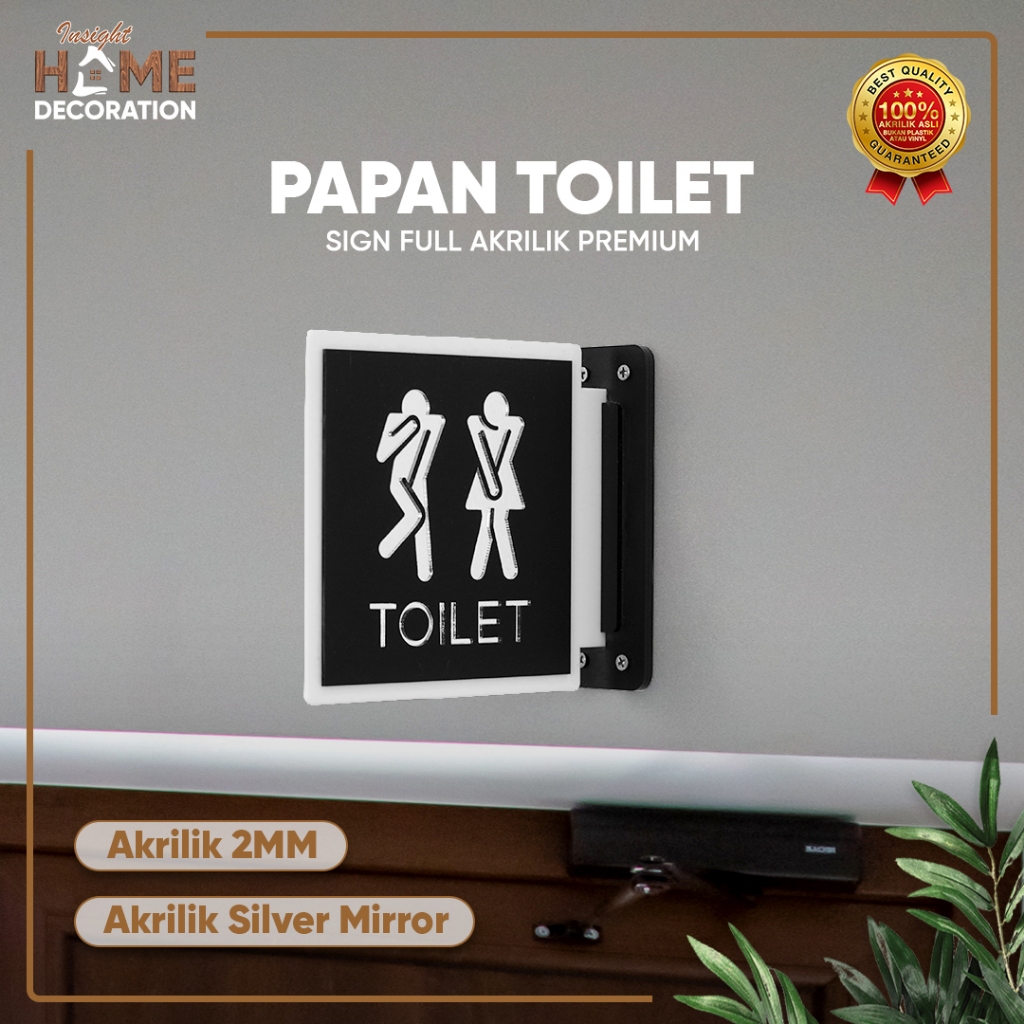 Jual Tanda Toilet Restroom Akrilk Signage Dekorasi Dinding | Shopee ...
