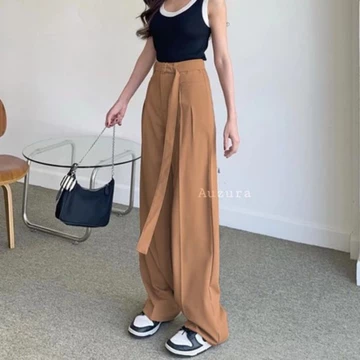 Obi Pants Celana Highwaist Trousers Loose Pants Celana Kulot Kantor Formal Anti Kusut