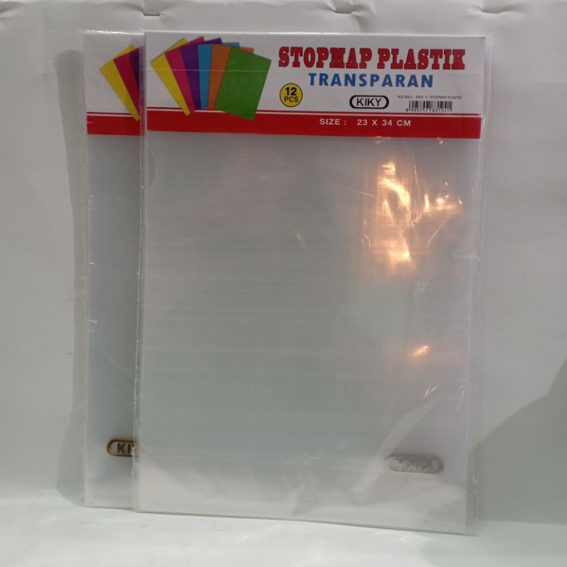 Jual KIKI STOPMAP L PLASTIK TRANSPARAN folio 23x34cm 12pcs / pack ...