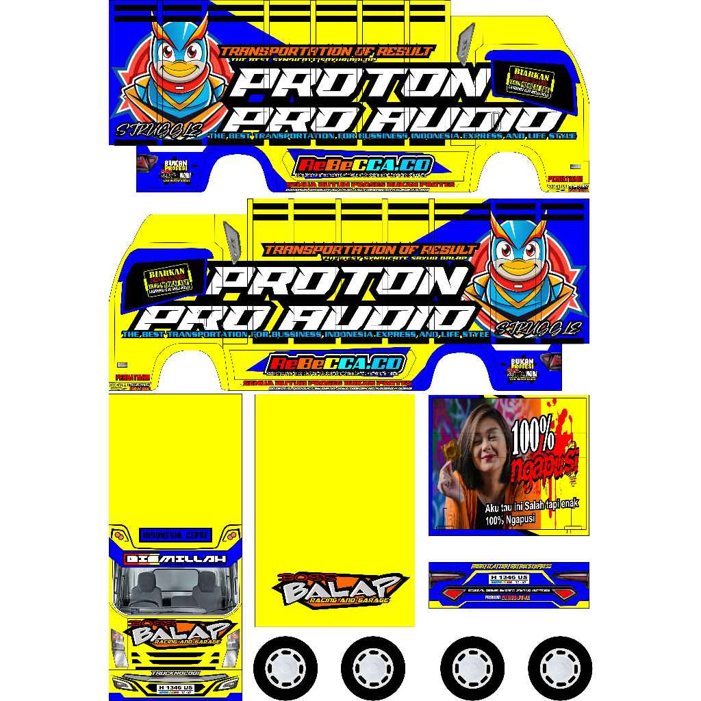 Jual STICKER MINIATUR TRUK PROTON AUDIO | Shopee Indonesia