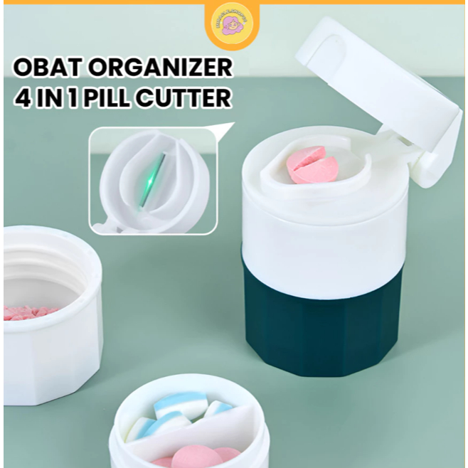 Jual Penggerus Obat Praktif 4 in 1 kotak obat / Penghancur Obat Tablet ...