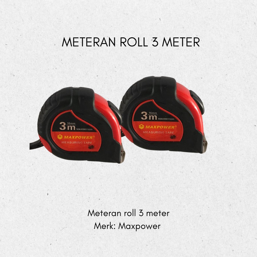 Jual METERAN ROLL 3 METER MURAH / METERAN 3 METER | Shopee Indonesia