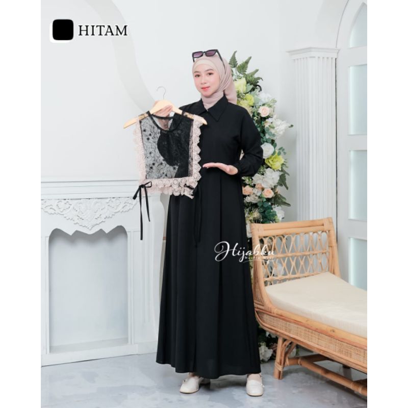 Jual SELVIA DRESS by HIJABKU / GAMIS SELVIA / GAMIS ROMPI / GAMIS ...