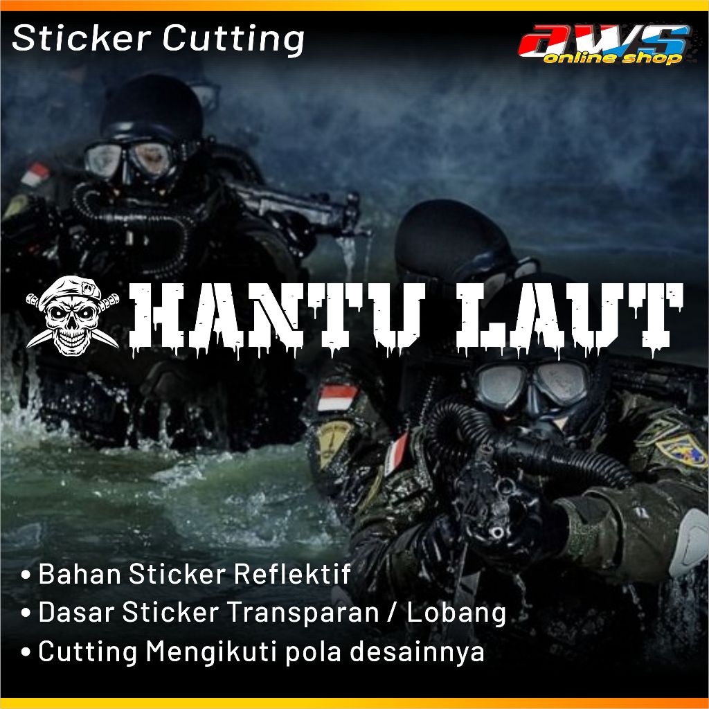 Jual Sticker Cutting Hantu Laut Big Size untuk Kaca Mobil | Shopee ...