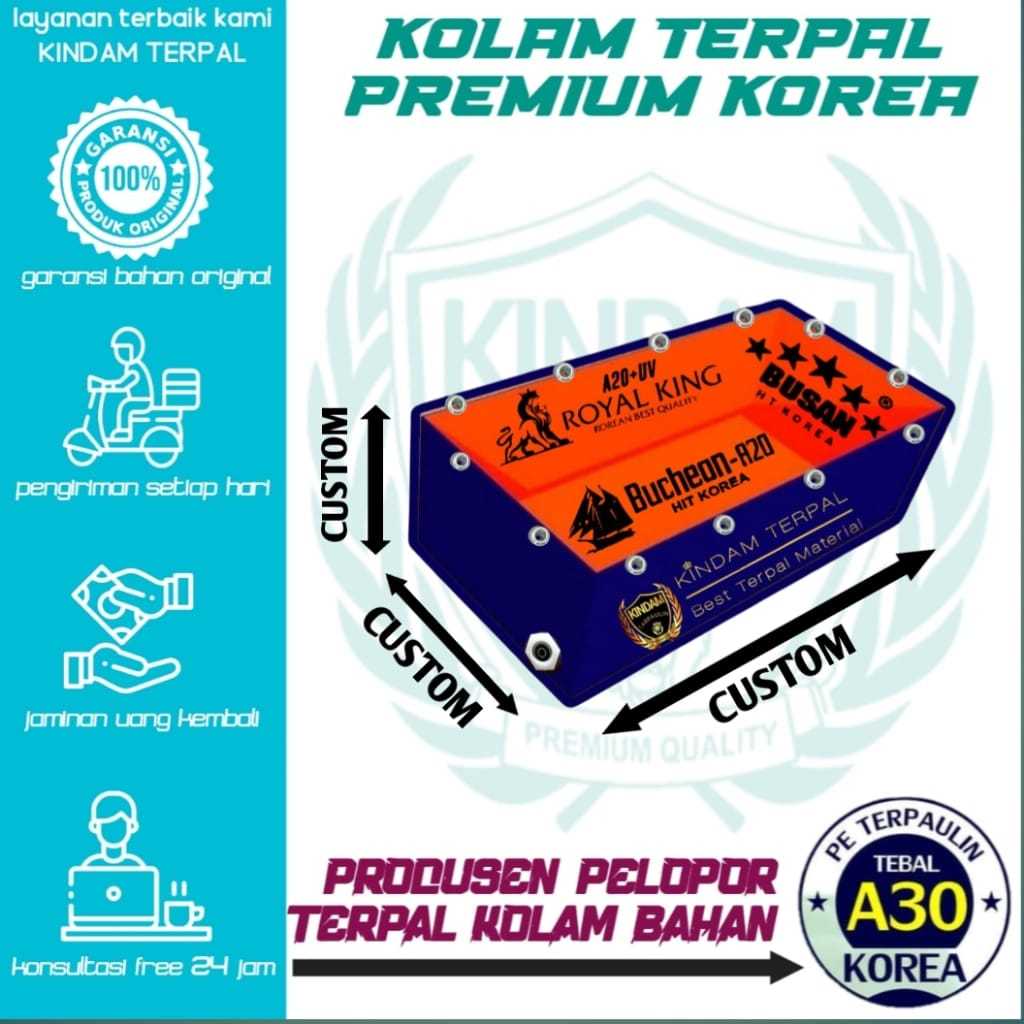 Jual KOLAM TERPAL CUSTOM UKURAN A8 SAMPAI A30 KOREA ASLI | HARGA ...