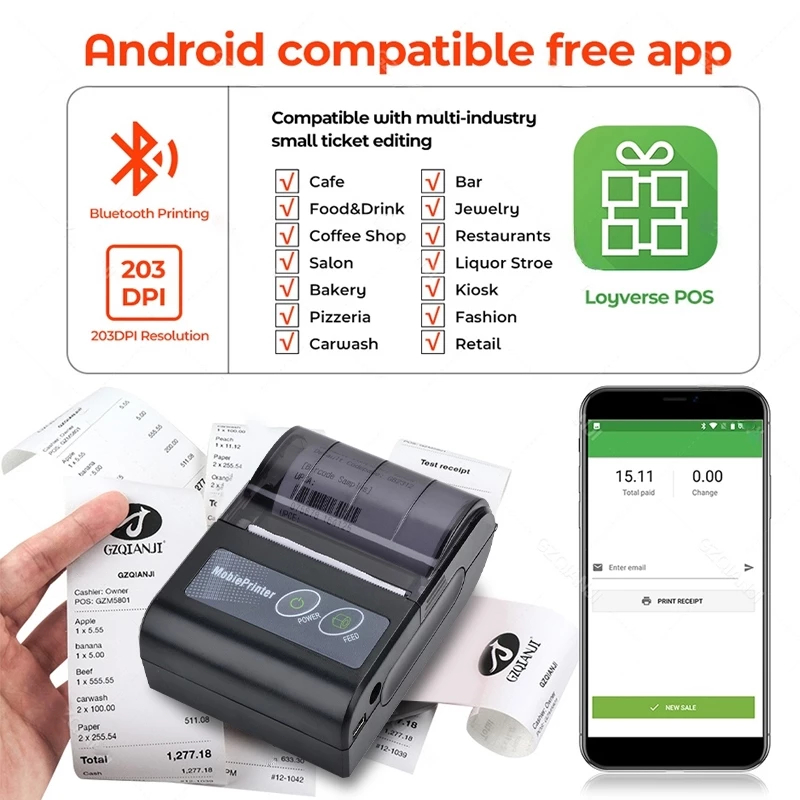 Jual Printer Thermal Bluetooth Mini Portable Printer Kasir support ...