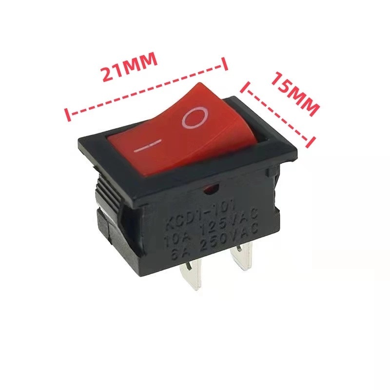 Jual SAKLAR MERAH 21*15MM SAKLAR/ROCKER SWITCH 2PIN/KAKI ON-OFF KECIL ...