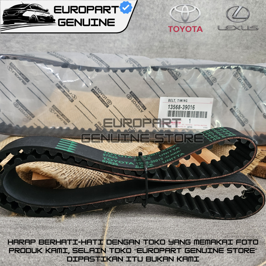 Jual TIMING BELT INNOVA FORTUNER HIACE HILUX PRADO 2KD 1KD ORI 13568 ...