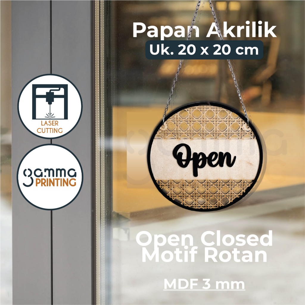 Jual MDF Signage Open Close / Papan Akrilik Timbul Buka Tutup Sign Toko ...