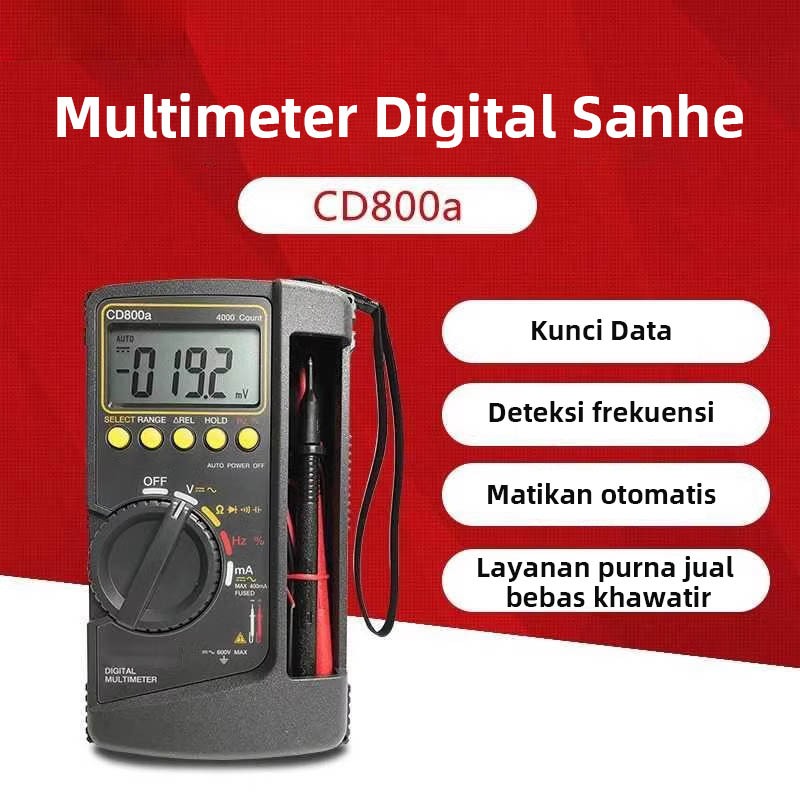 Jual Phlinice Multimeter digital CD800A, multimeter portabel kecil ...