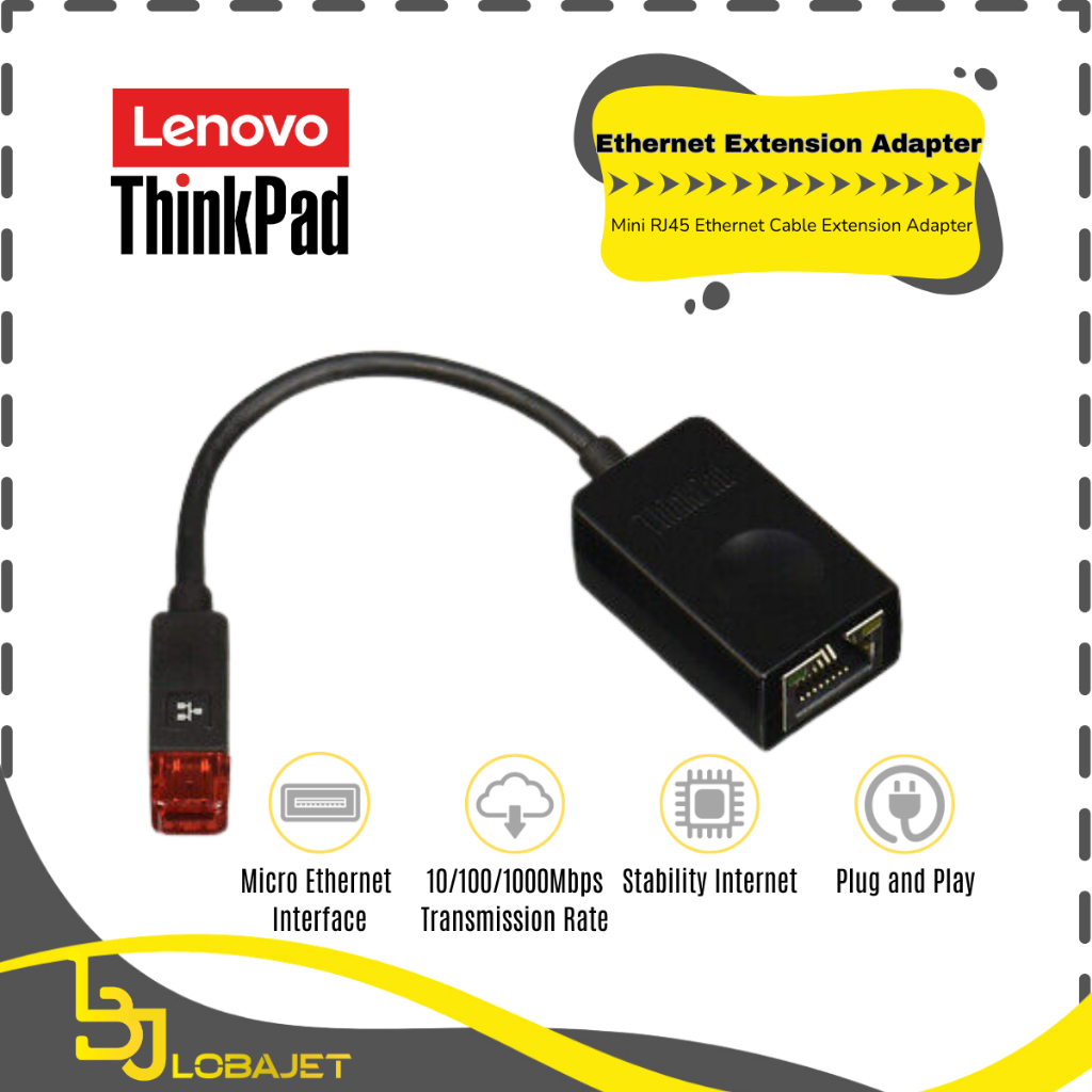 Jual LENOVO ThinkPad Mini RJ45 Ethernet Cable Extension Adapter ...