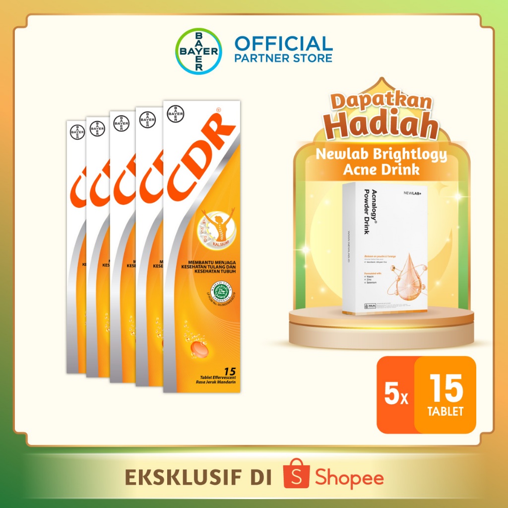 Jual CDR Multivitamin Suplemen Kalsium Vitamin C, D, dan B6 Rasa Jeruk ...