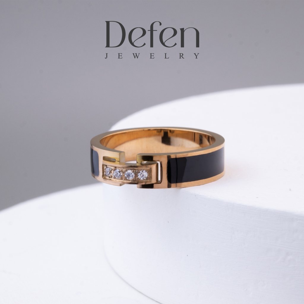 Jual Defen Jewelry - Cincin Titanium Wanita Ketlyn 406 Model Elegan ...