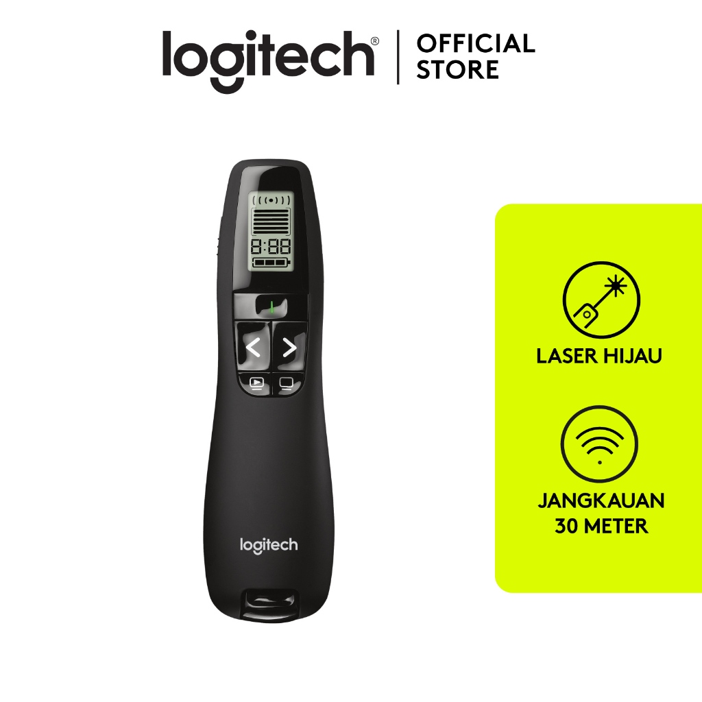 Logitech R800 Profesional Pointer Presenter Green Light Laser