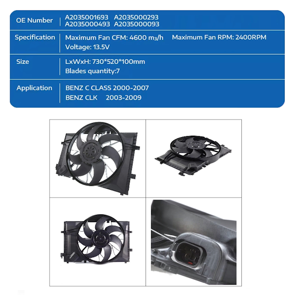 Jual Extra Fan Kipas Radiator Mercedes W203 W209 2035000293 | Shopee ...