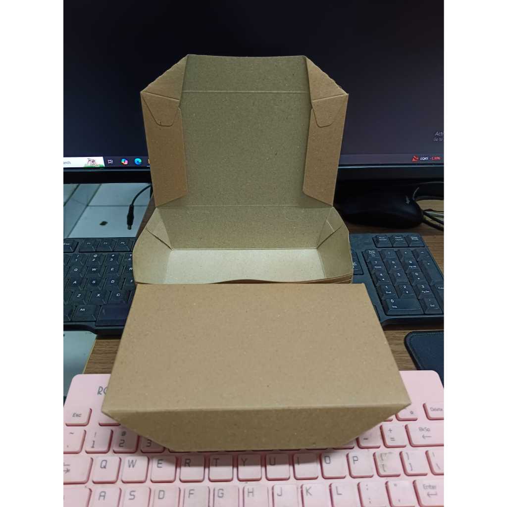 Jual [KARTON] Paper lunch Box Cokelat Size M dan L ( BOX ...