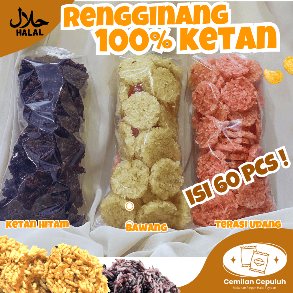 Jual Renginang Mentah 100% Ketan Khas Jawa Barat Mini Isi 60 Pcs ...