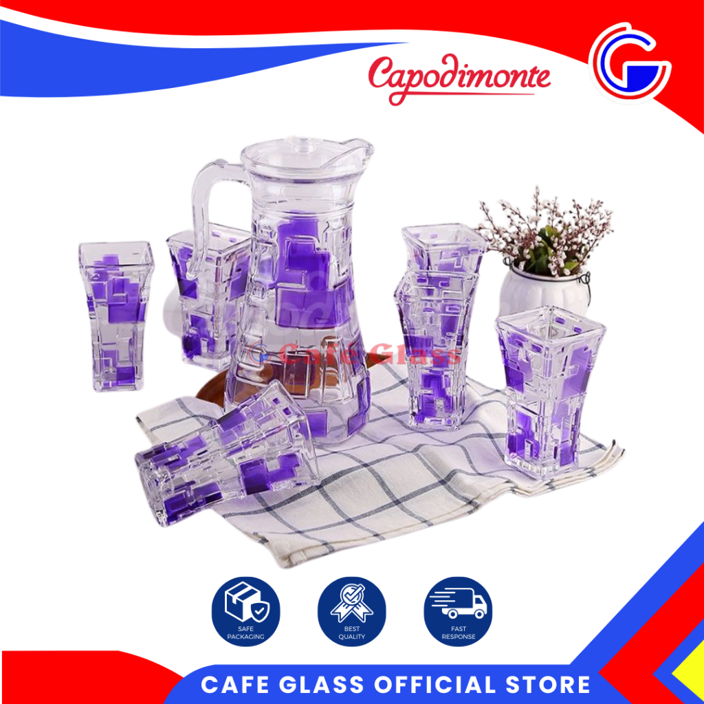 Drink Set Capodimonte - Teko Set Kaca Arabic - Drinking Set Ab4107-7 Aesthetic