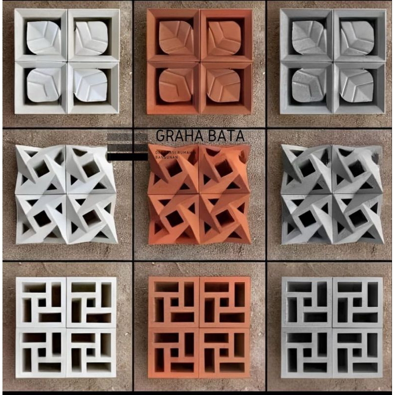 Jual Roster Beton Minimalis All Varian Model / Putih / Teracotta / Abu ...