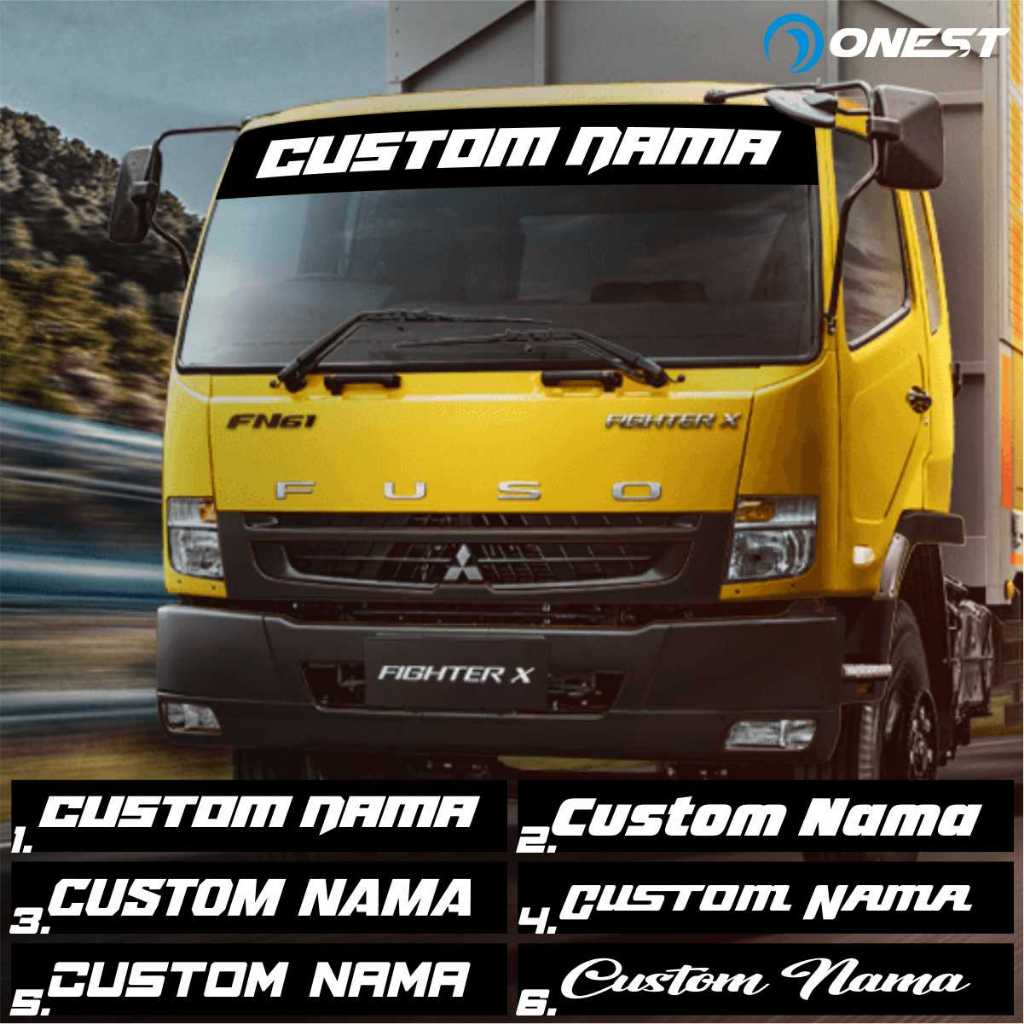 Jual Cutting Sticker Kaca Depan Mobil Truk/Fuso Canter Besar Dasar ...
