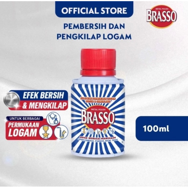 Jual BRASSO Metal Polish Liquid Cairan Pembersih Logam Serbaguna 100 ml ...