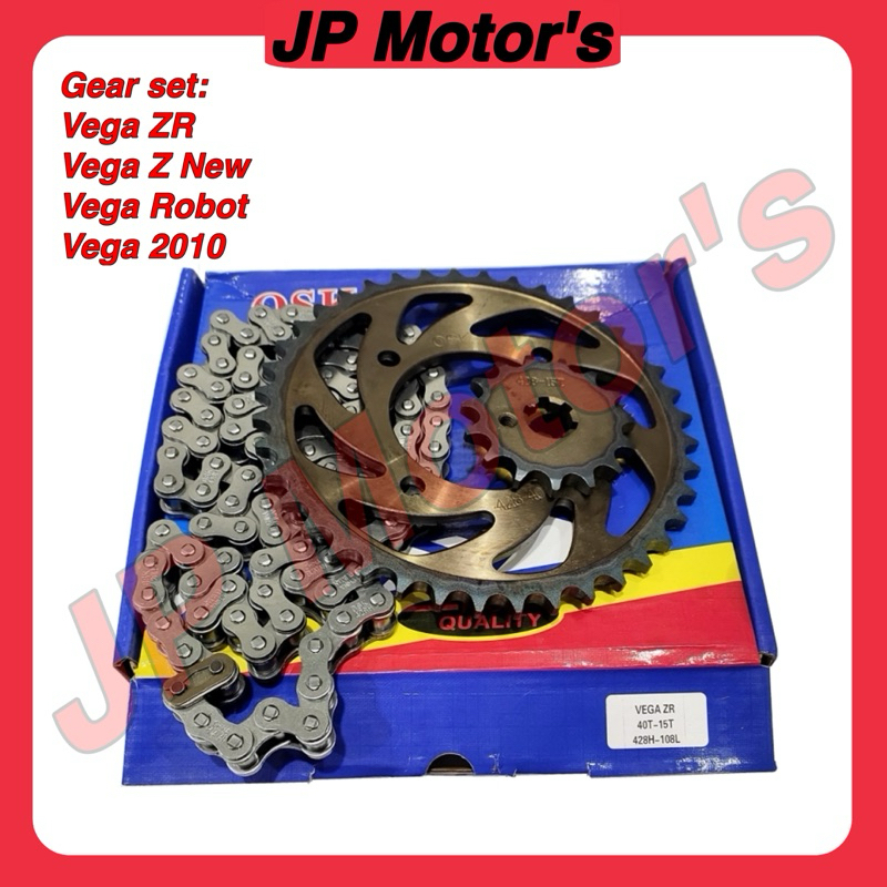 Jual GEAR SET / CHAIN KIT / RANTAI SET YAMAHA VEGA ZR / VEGA Z NEW ...