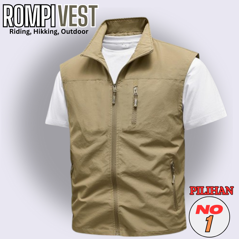 Jual [ COD ] Rompi Motor Vest Pria Anti Angin Rompi Puffer Rompi Riding ...
