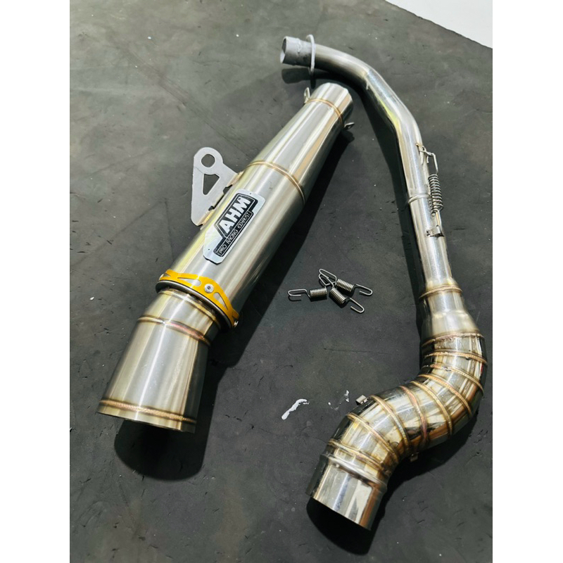 Jual AHM Pipe canister conical open specs exhaust pipe for Wave 125 Xrm ...