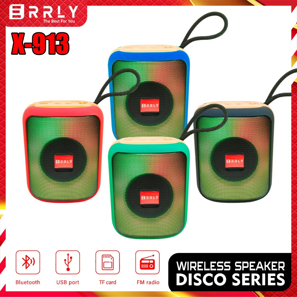 Jual Speaker Bluetooth Portable ERRLY X913 LED RGB Light Speker ...