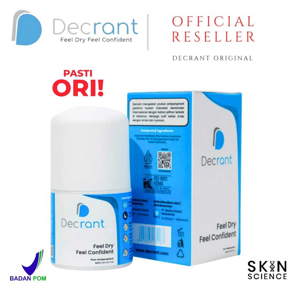 Jual Decrant Original Anti Perspirant Deodorant Roll On 30 ML | Shopee ...