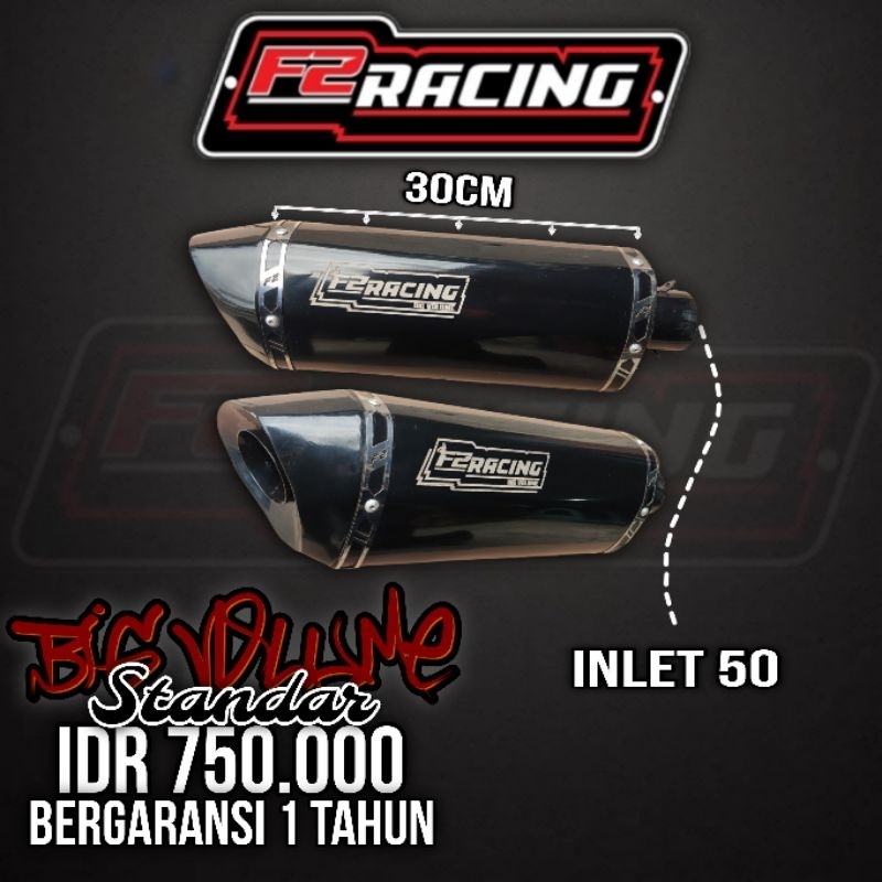 Jual Knalpot Racing F2RACING BIG VOLUME untuk Yamaha R25 & MT25 Fullset ...