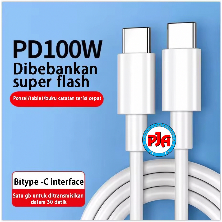 Jual Kabel USB Type C To C Kabel Data Super Fast Charging Fast Charger ...