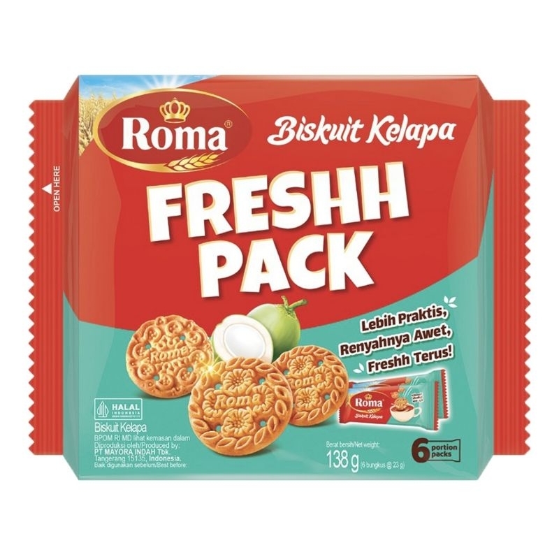 Jual Roma Biskuit Kelapa Fresh Makanan Ringan Pack 138 g | Shopee Indonesia