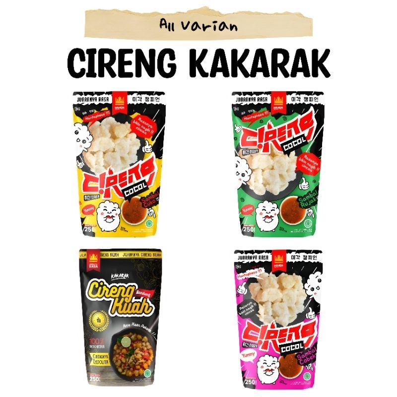 Jual KAKARAK - Cireng Kekinian Khas Bandung 250gr | Shopee Indonesia