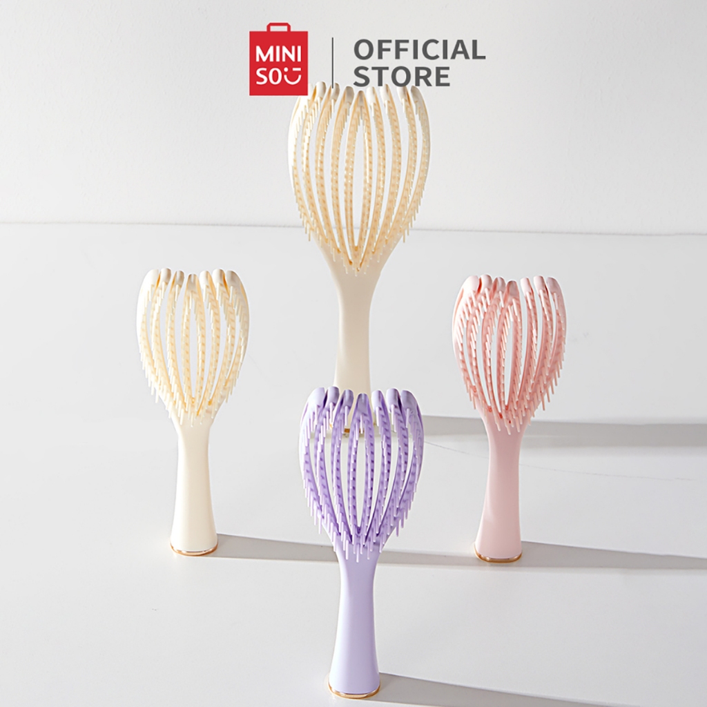 Jual Miniso Massage comb Sisir Combs Angel Shell Massager Brush ...