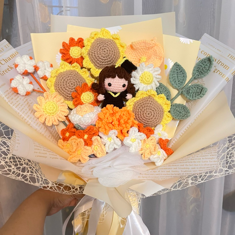 Jual Buket Rajut Wisuda | Graduation Bouquet Crochet Flower | Shopee ...