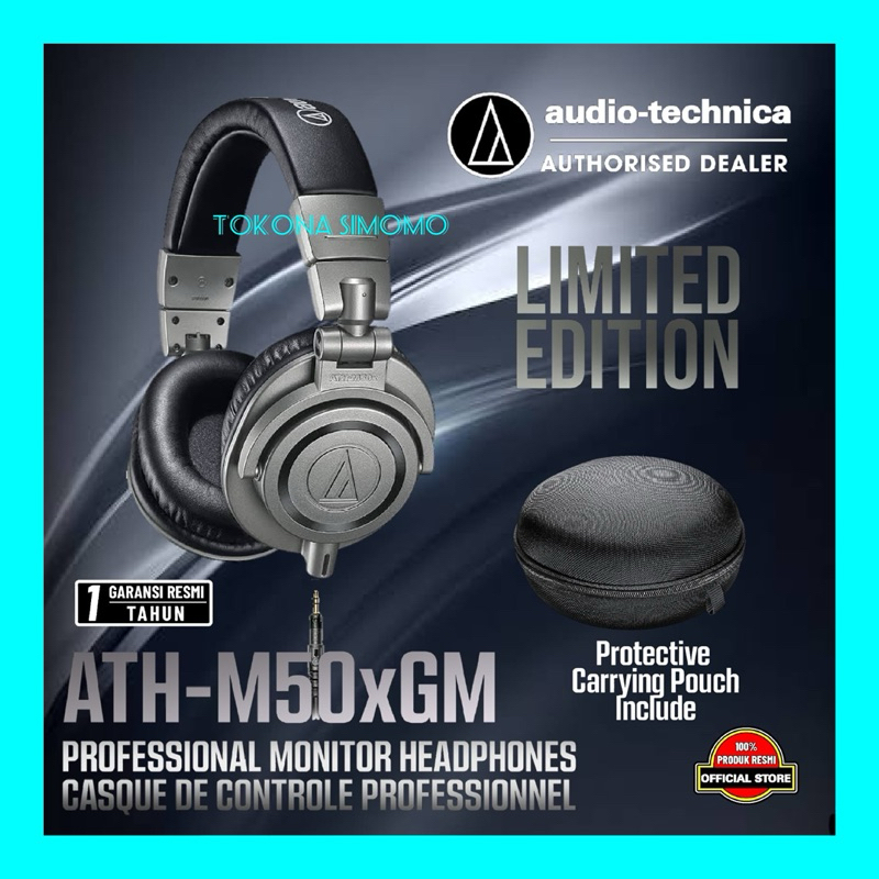 thumbnail image 2 of Audio-Technica ATH-M50xGM Professional Wireless Monitor Headphones – Gun Metal Gray 2 of 3