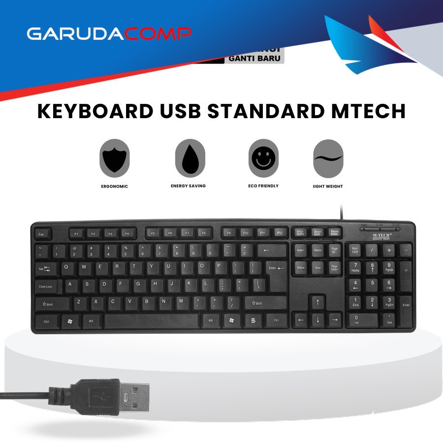 Jual M-TECH Keyboard USB Murah Computer PC MTech Keyboard Standard STK ...