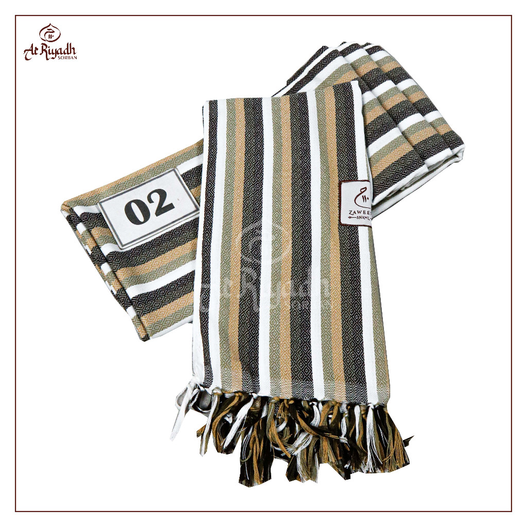 Jual Sorban Tenun ZAWEEYA Syami Motif Salur Garis Pattern | Shopee ...