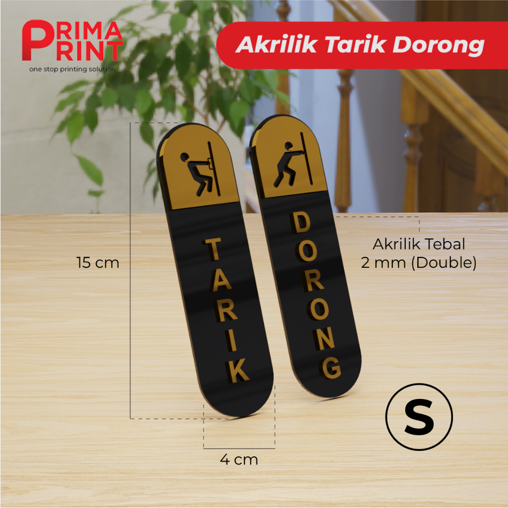 Jual Signage Tarik & Dorong 3D SET Papan Tanda Tarik Dorong Akrilik ...
