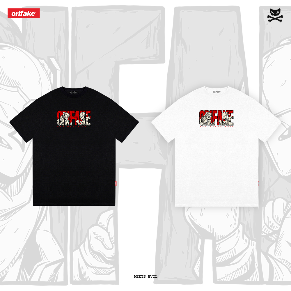 Jual Orifake - T-shirt Meets Evil 200gsm | Shopee Indonesia