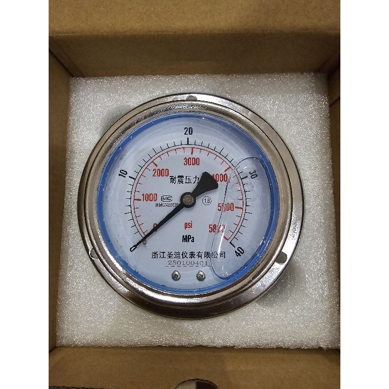 Jual Pressure Gauge / Manometer 40 MPa / 5800 psi Ukuran / Size 4 inch ...