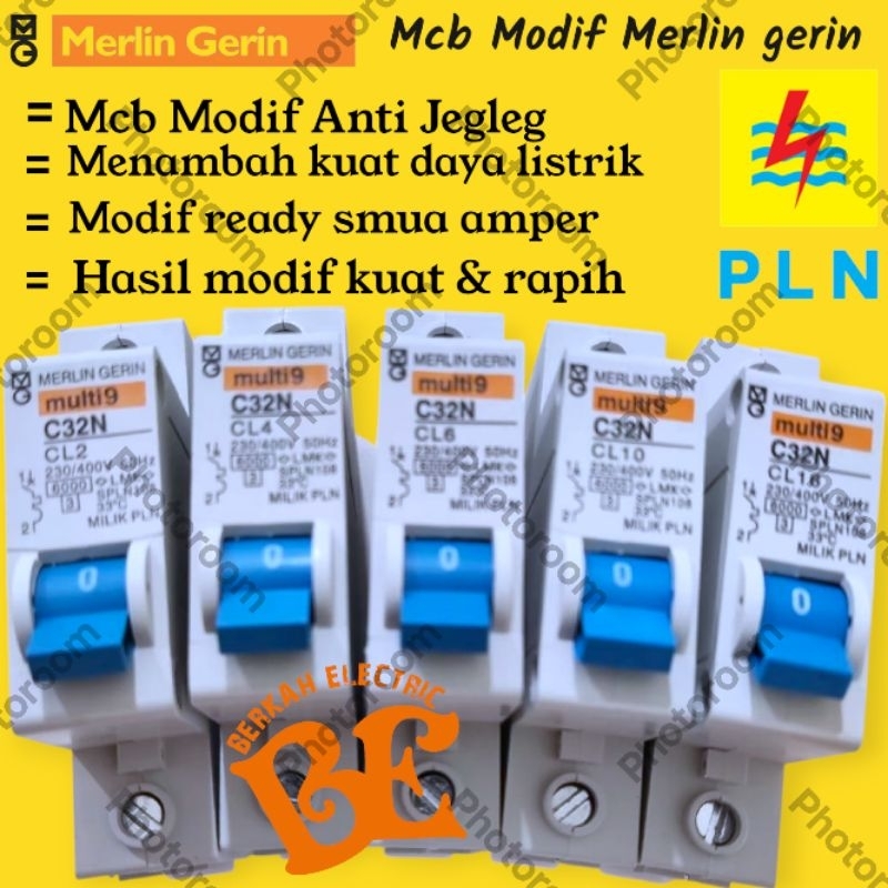 Jual MCB PLN MODIF ANTI JIGLEG MERLIN GERIN/ multi C32N CL2/ CL4/ CL6 ...