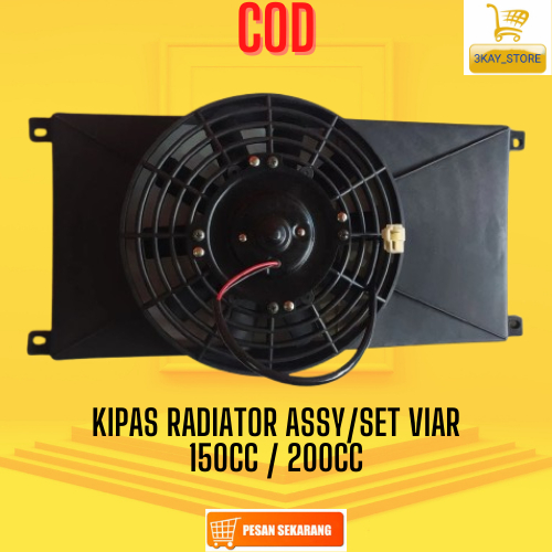 Jual Kipas Radiator ASSY / SET Cooling Fan Motor Roda Tiga Viar 150CC ...