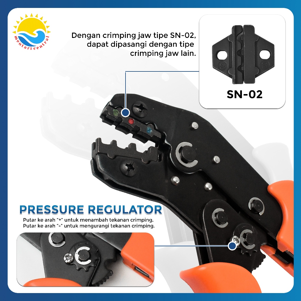 Jual Tang Crimper Terminal Cable Crimping Plier Compression Tool ...