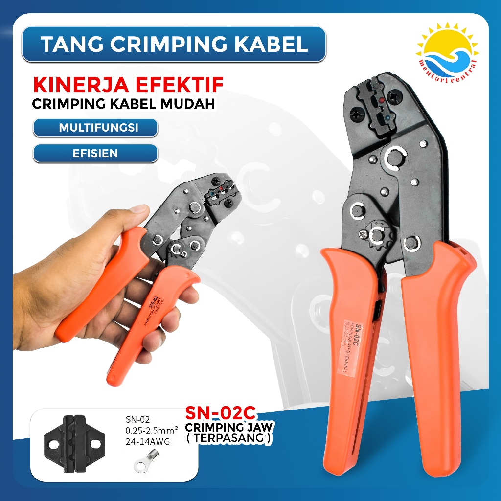 Jual Tang Crimper Terminal Cable Crimping Plier Compression Tool ...