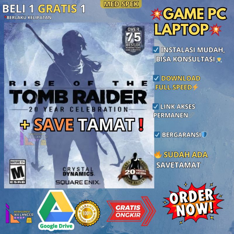 Jual Rise of the Tomb Raider: 20 Year Celebration - PC LAPTOP GAMES ...